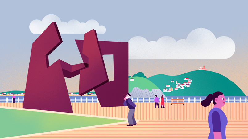 Ilustración Construcción Vacía, Oteiza