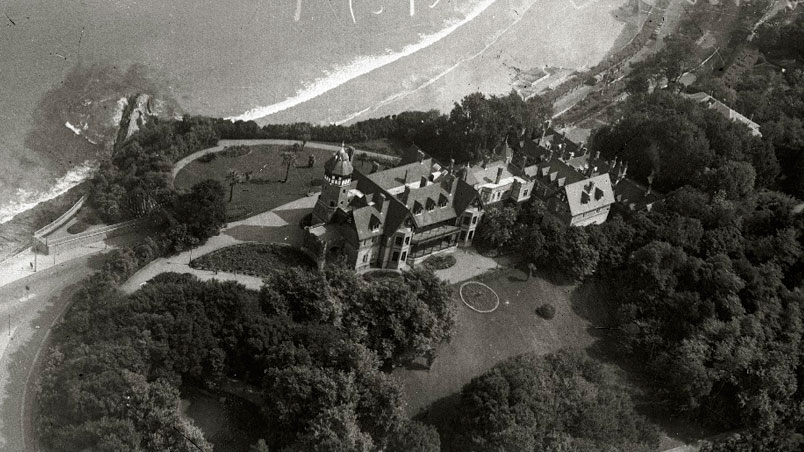 Vista aérea del palacio de Miramar. Septiembre de 1929