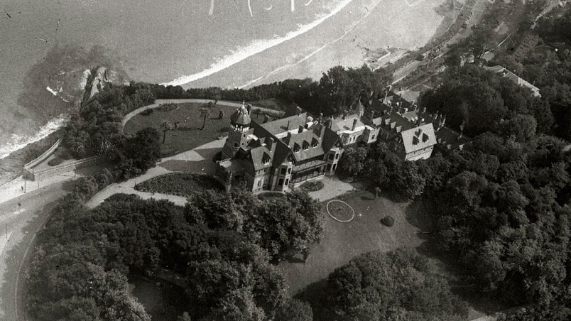 Vista aérea del palacio de Miramar. Septiembre de 1929