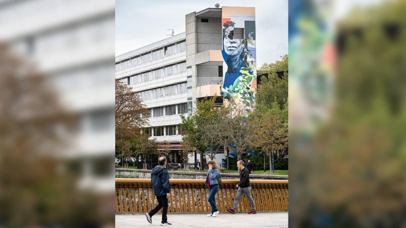 Fresque de Gladys par l'artiste Udane Juaristi vertical