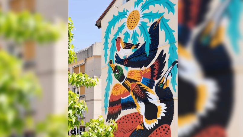 Fresque de l'artiste Marcos Navarro