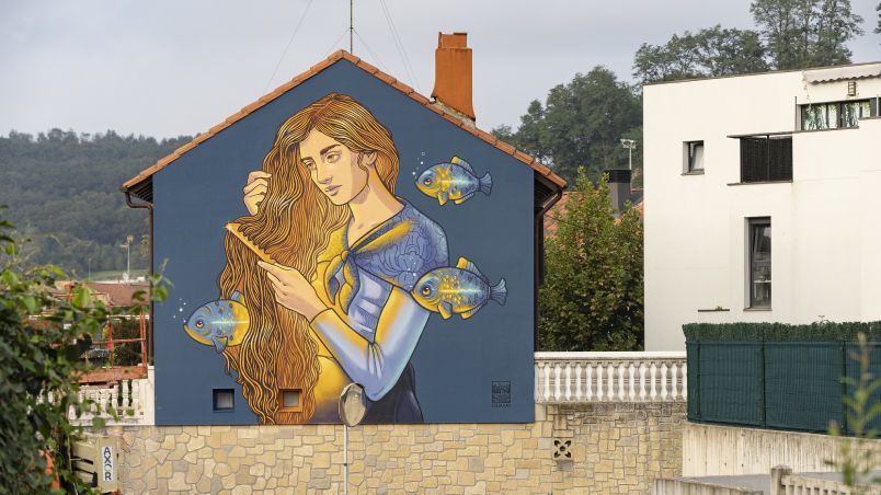 Fresque Mari de l'artiste Lidia Cao