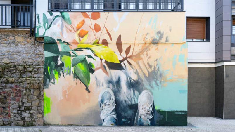 Fresque Zapatillas de l'artiste Udane Juaristi