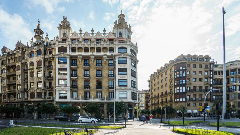 Cruce del Paseo Colón y la Calle Miracruz de San Sebastián