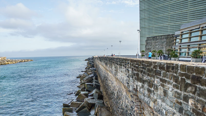 Urumea river mouth seen from the Kursaal Congress Center