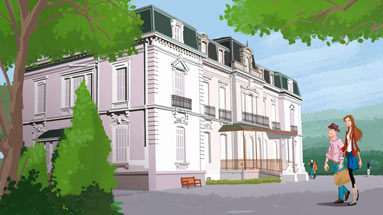 Ilustración del Palacio Aiete