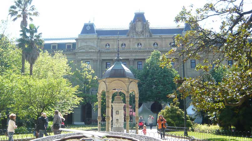 Gipuzkoa Square with the headquarters of the Provincial Council of Gipuzkoa