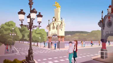 Illustration of the María Cristina Bridge