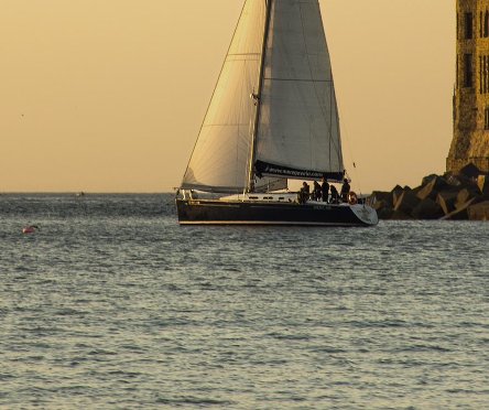 Getaria en velero