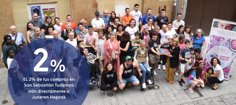 2% de tus compras en San Sebastián Turismoa irán directamente a Juneren Hegoak