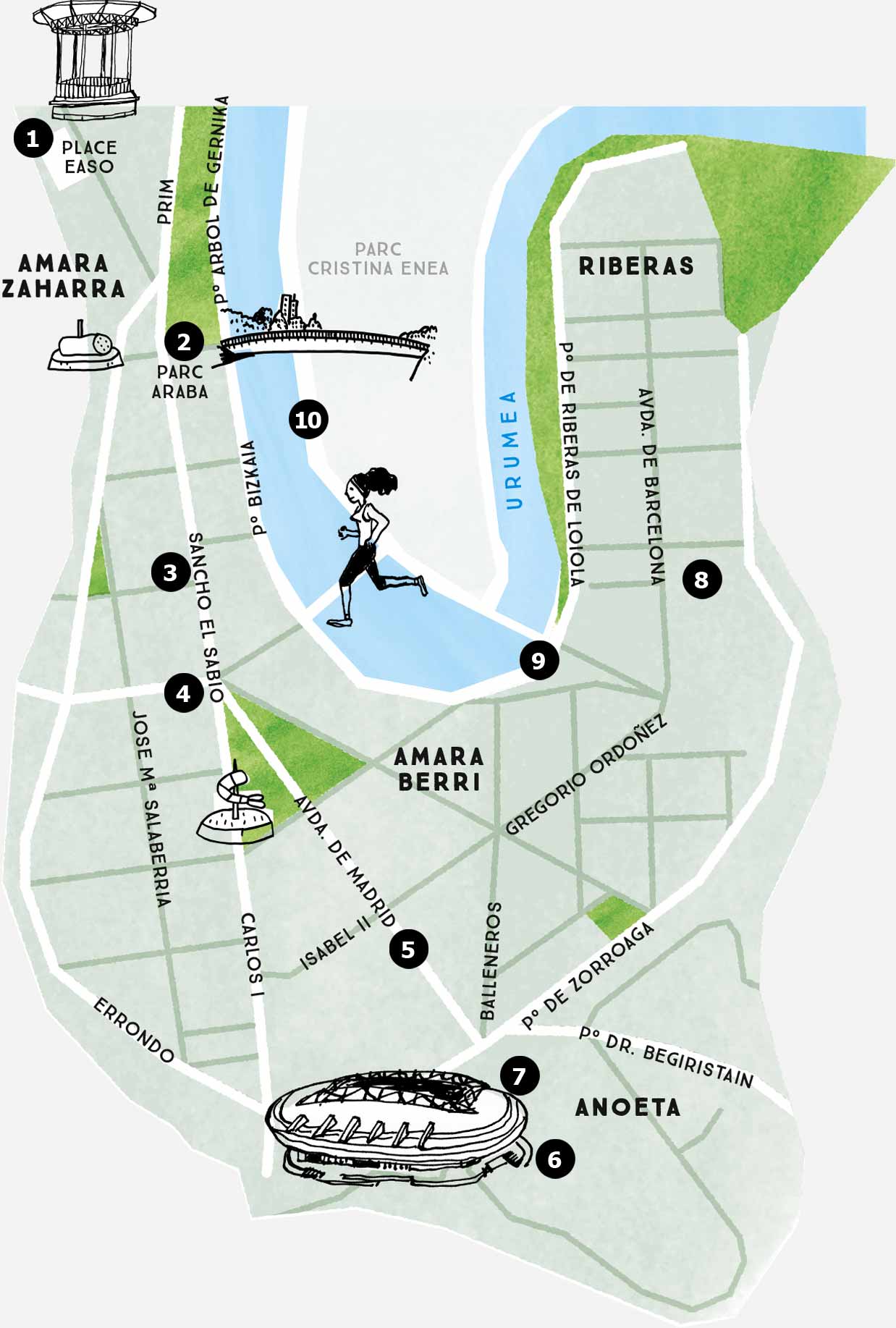 Carte du quartier Amara