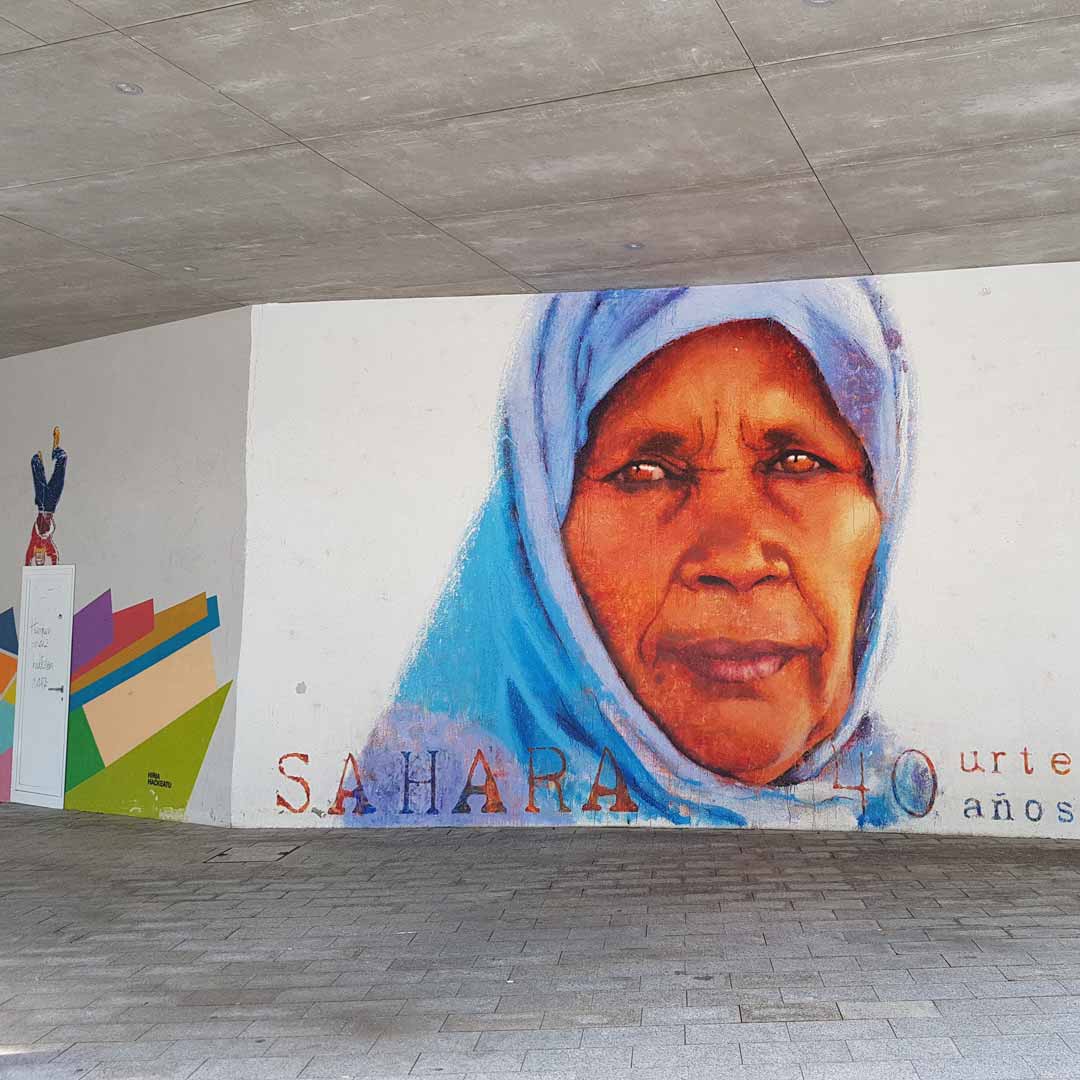 Egia. ”Sahara 40 Years of Exile” graffiti.